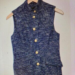 Rag & bone,High mock neck Vest, navy, size 10